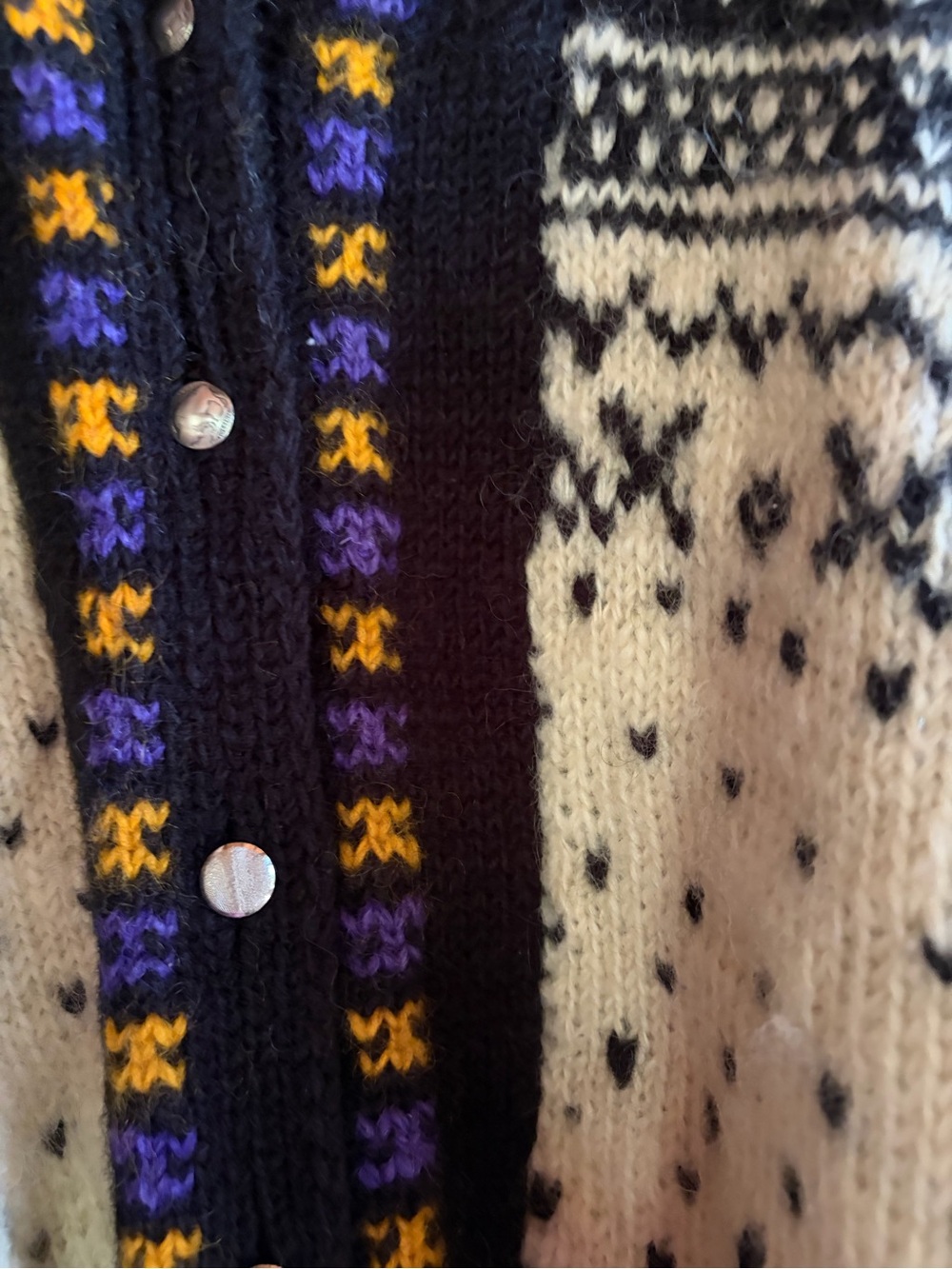 Handknit Norwegian Wool Sweater - Picture 4 of 7